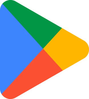 Google Play logo consisting of a multicolored triangular play button with blue, green, yellow, and red segments.