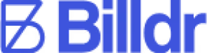 Billdr company logo with stylized letter B icon in blue.