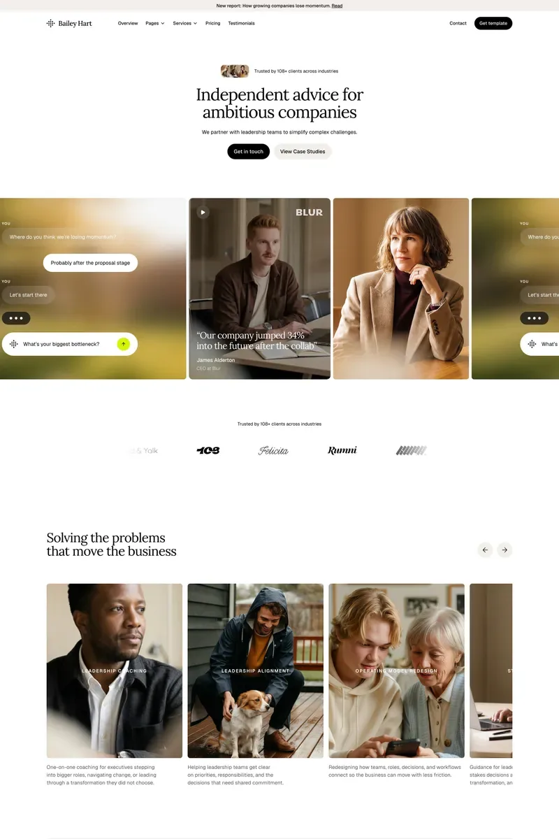 Bailey Hart website design