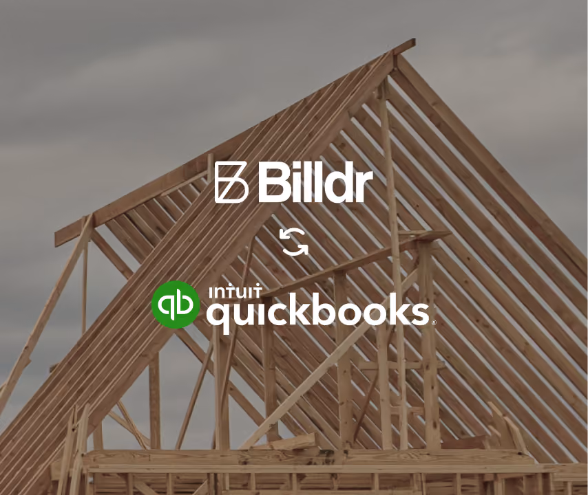 Billdr and Intuit QuickBooks logos showing two-way sync