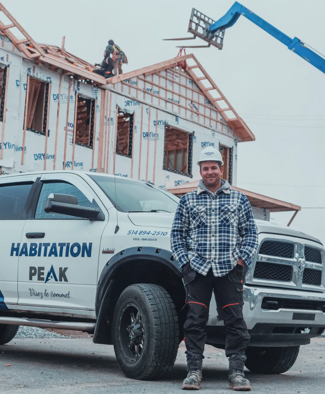 Habitation Peak team at work on a renovation site