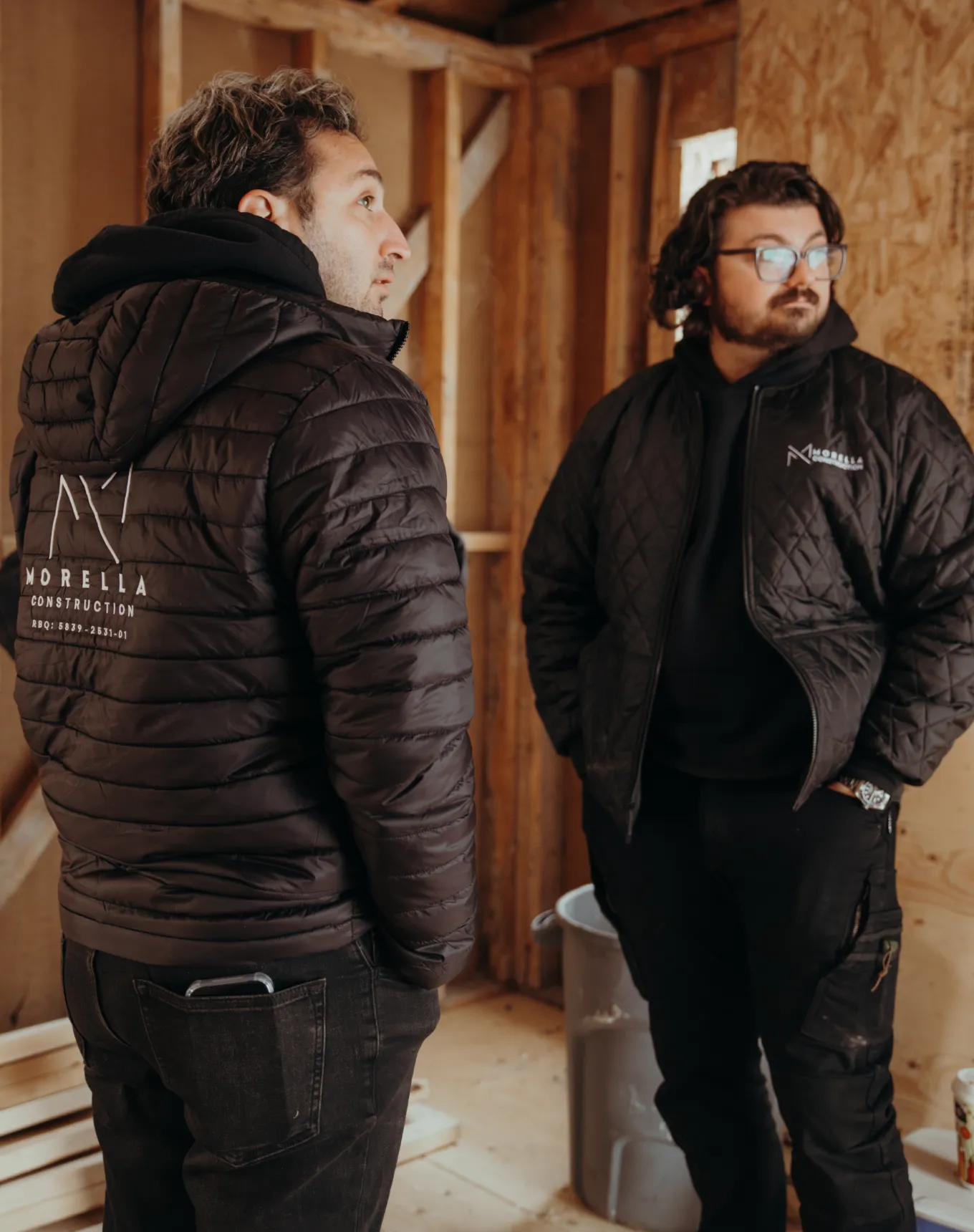 A Billdr general contractor crew on site reviewing plans