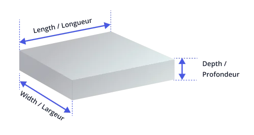 Square slab volume calculation