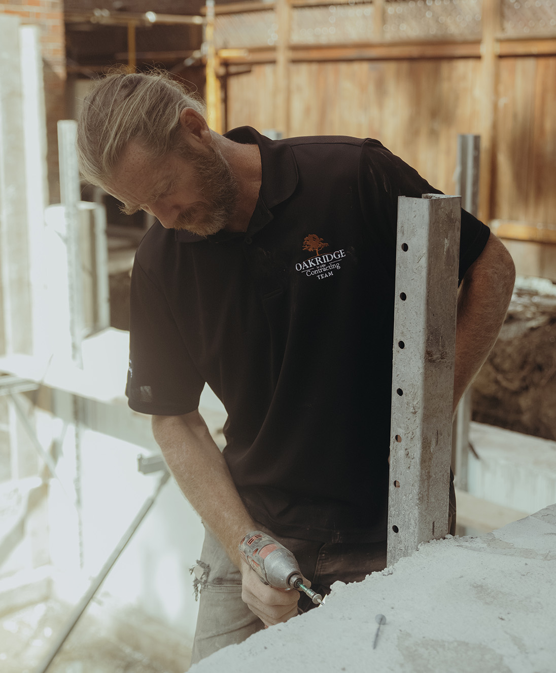 Oakridge Contracting working on a construction site
