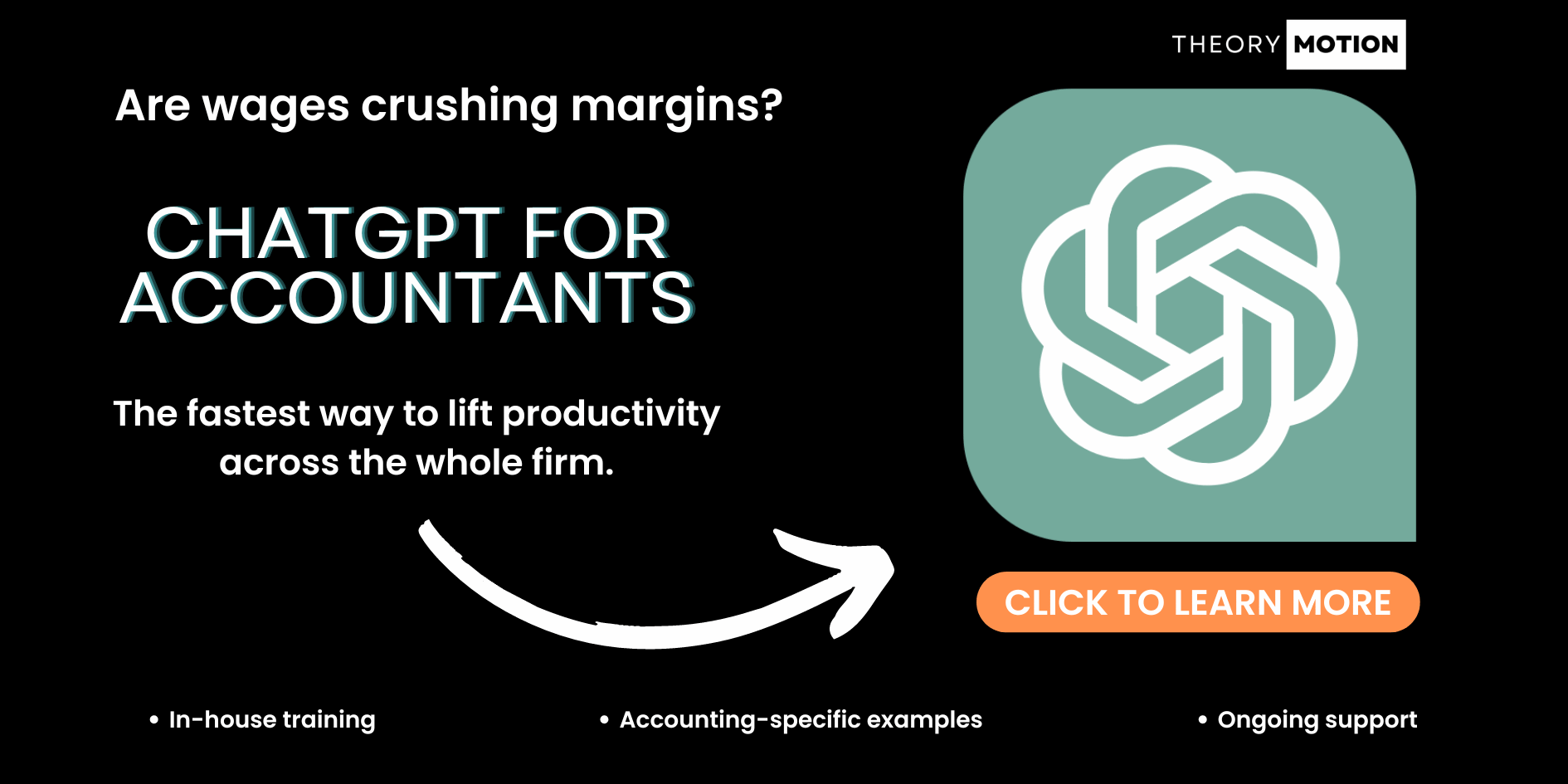 Ad: ChatGPT Training for Accountants. By Theory and Motion.