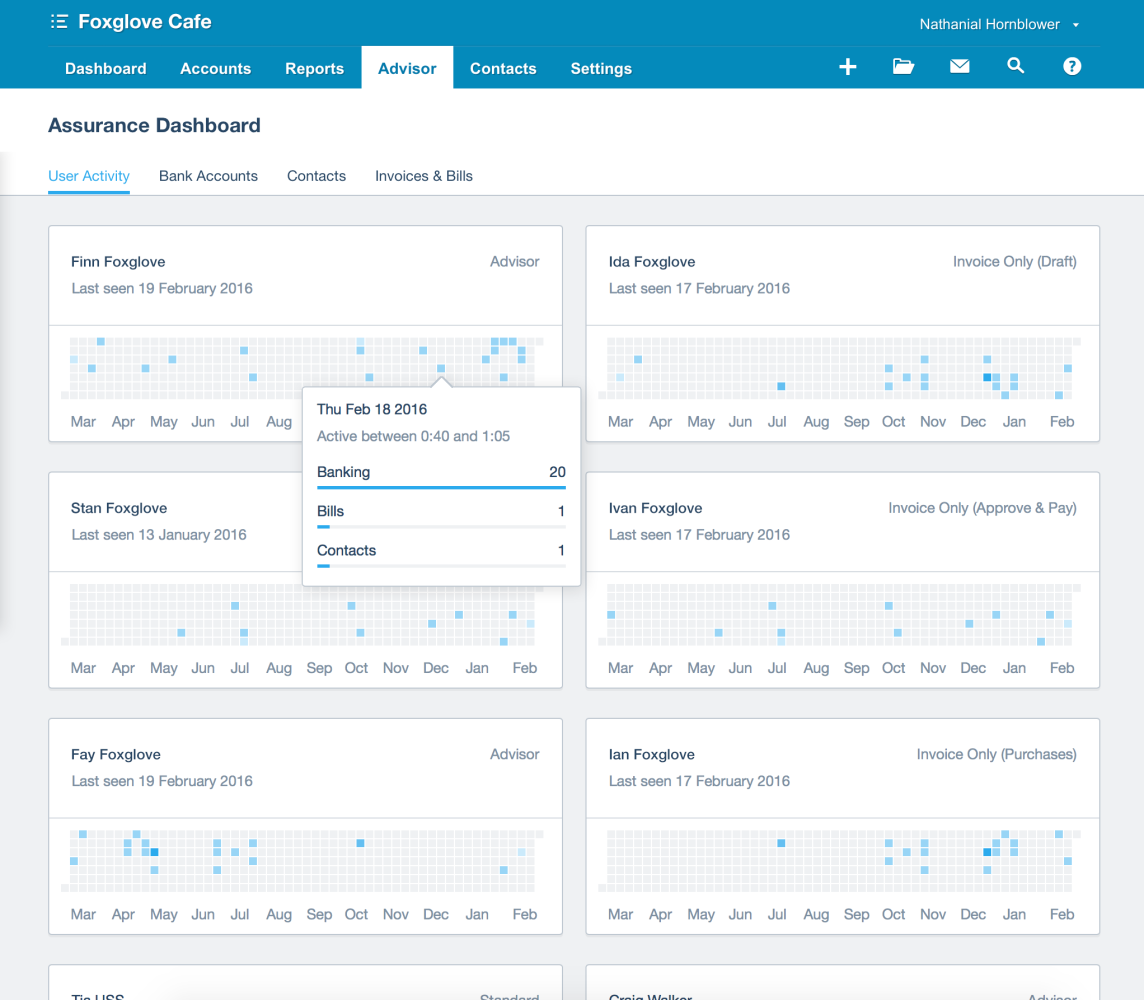The assurance dashboard can quickly reveal unusual changes to a Xero file.