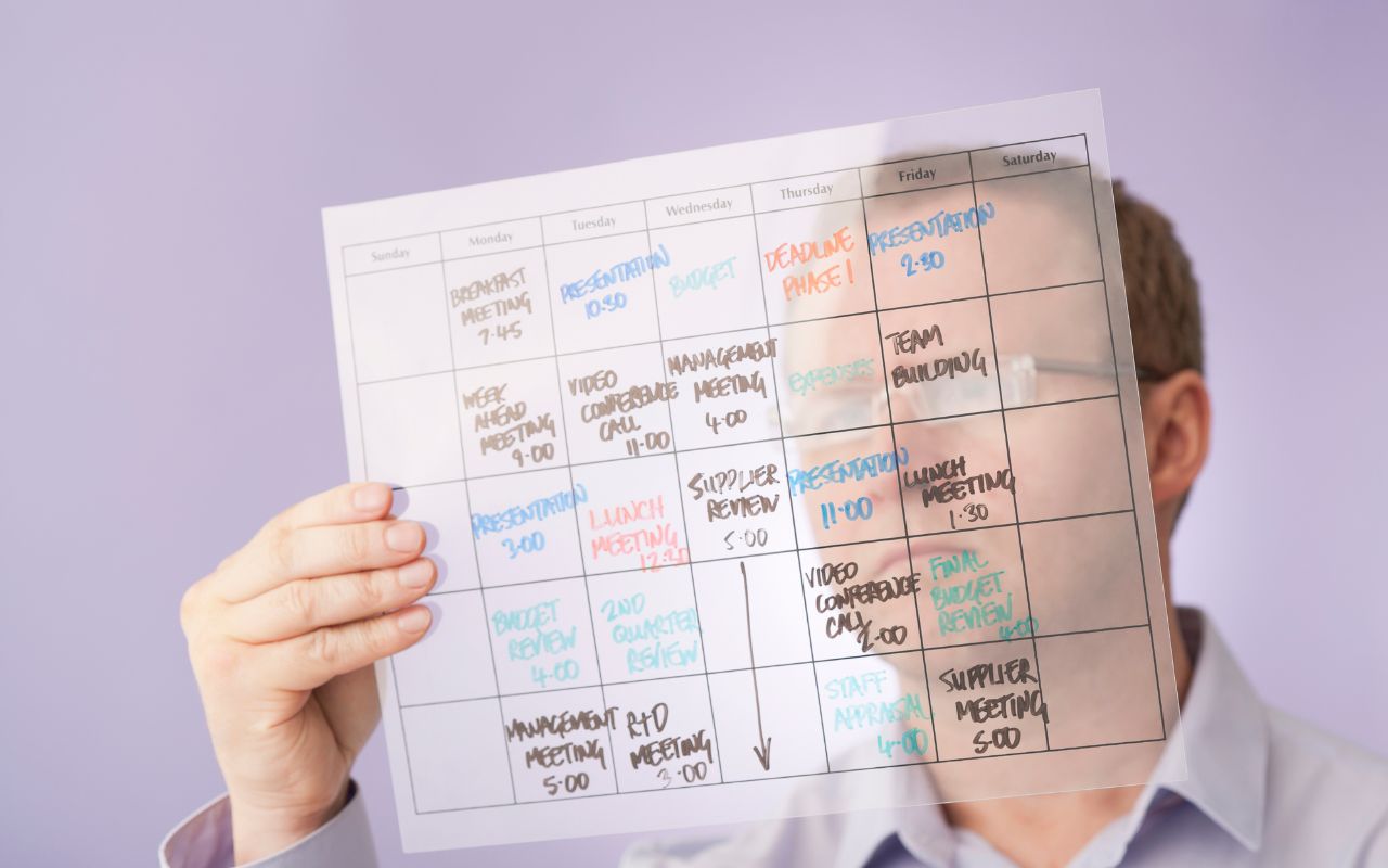 Employee work schedule.