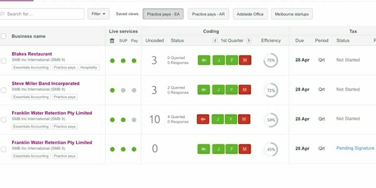 MYOB Partner Dashboard.