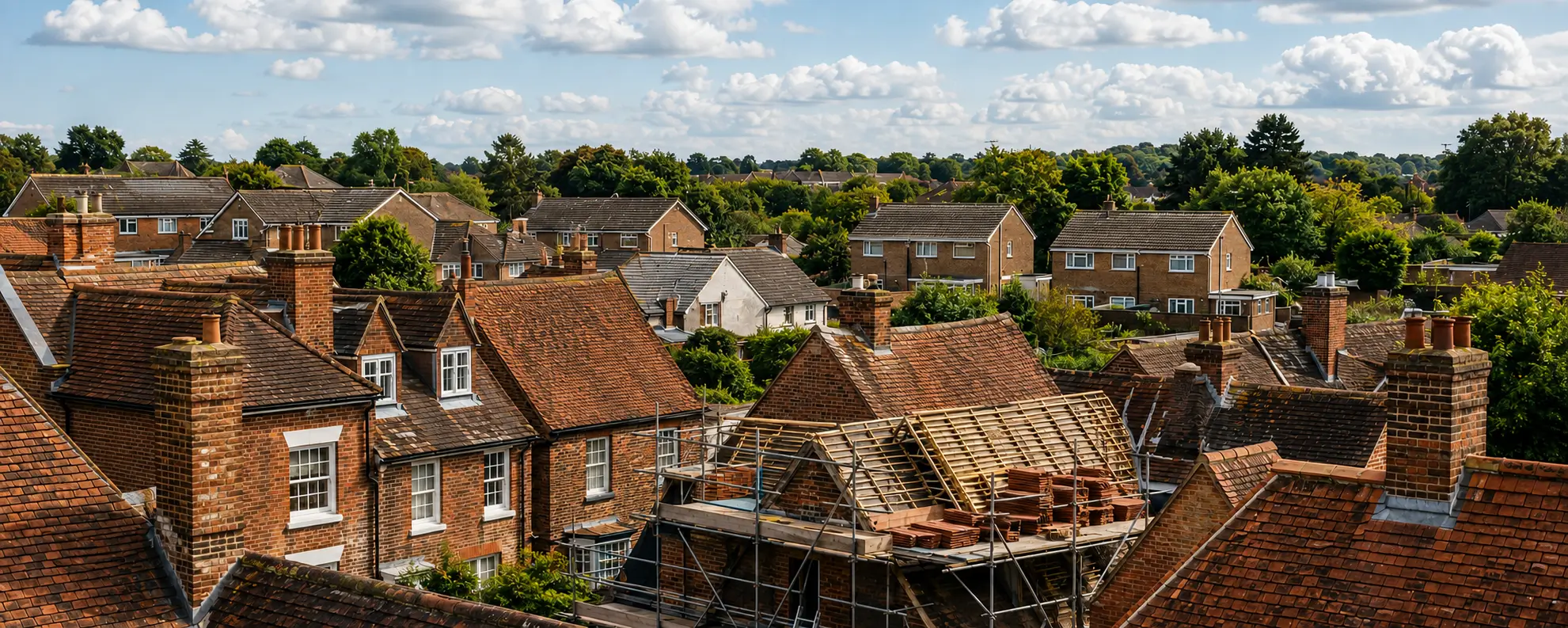 Fareham built its own bricks and tiles, and the older parts of town still wear them. We repair and replace roofs across Fareham, Portchester and Titchfield, from conservation area cottages to 1970s estate housing.
