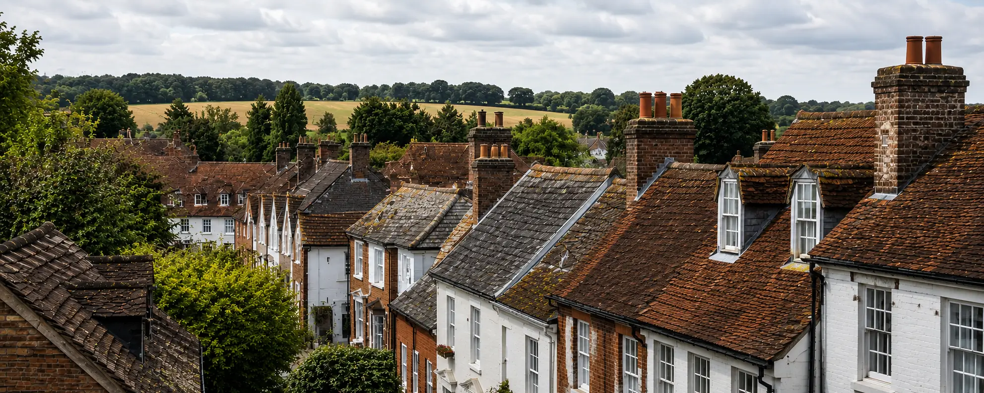 Odiham's High Street is one of the best preserved in Hampshire and heavily listed, with village property and farmland around it. We repair and replace roofs with the materials these buildings need.