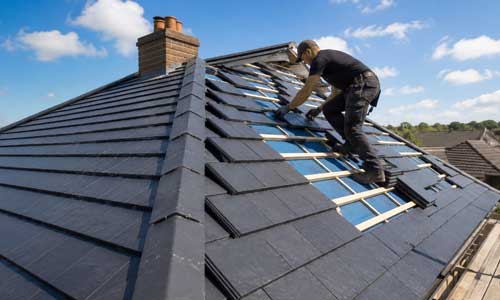 Slate, clay and concrete tiles, ridge repairs, dry ridge and verge systems, underlay and batten replacement.