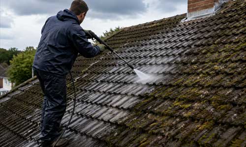 Moss removal, roof cleaning, gutter clearing and preventative repairs that keep your roof sound for longer.