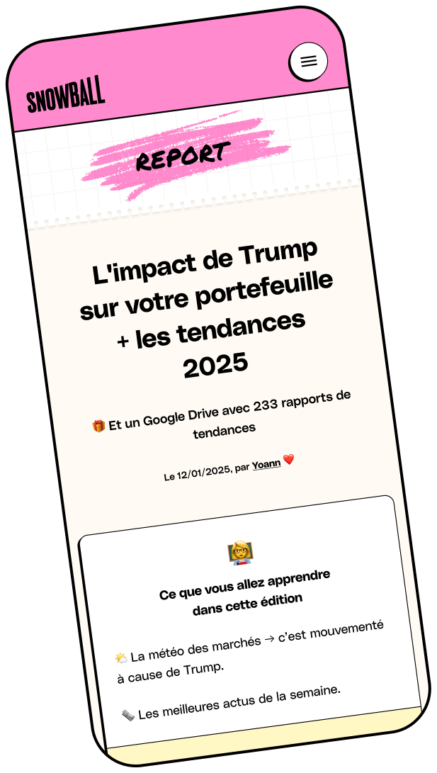 Aperçu d'une édition du Snow Report sur mobile