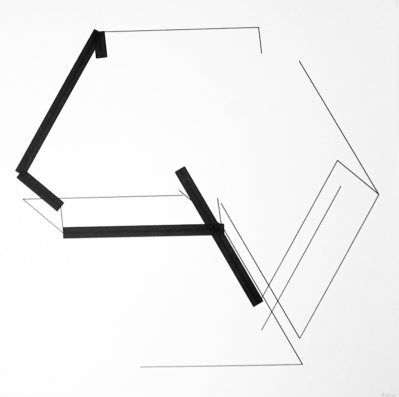 P-452/453-C_4,5, œuvre de Manfred Mohr — Galerie Charlot