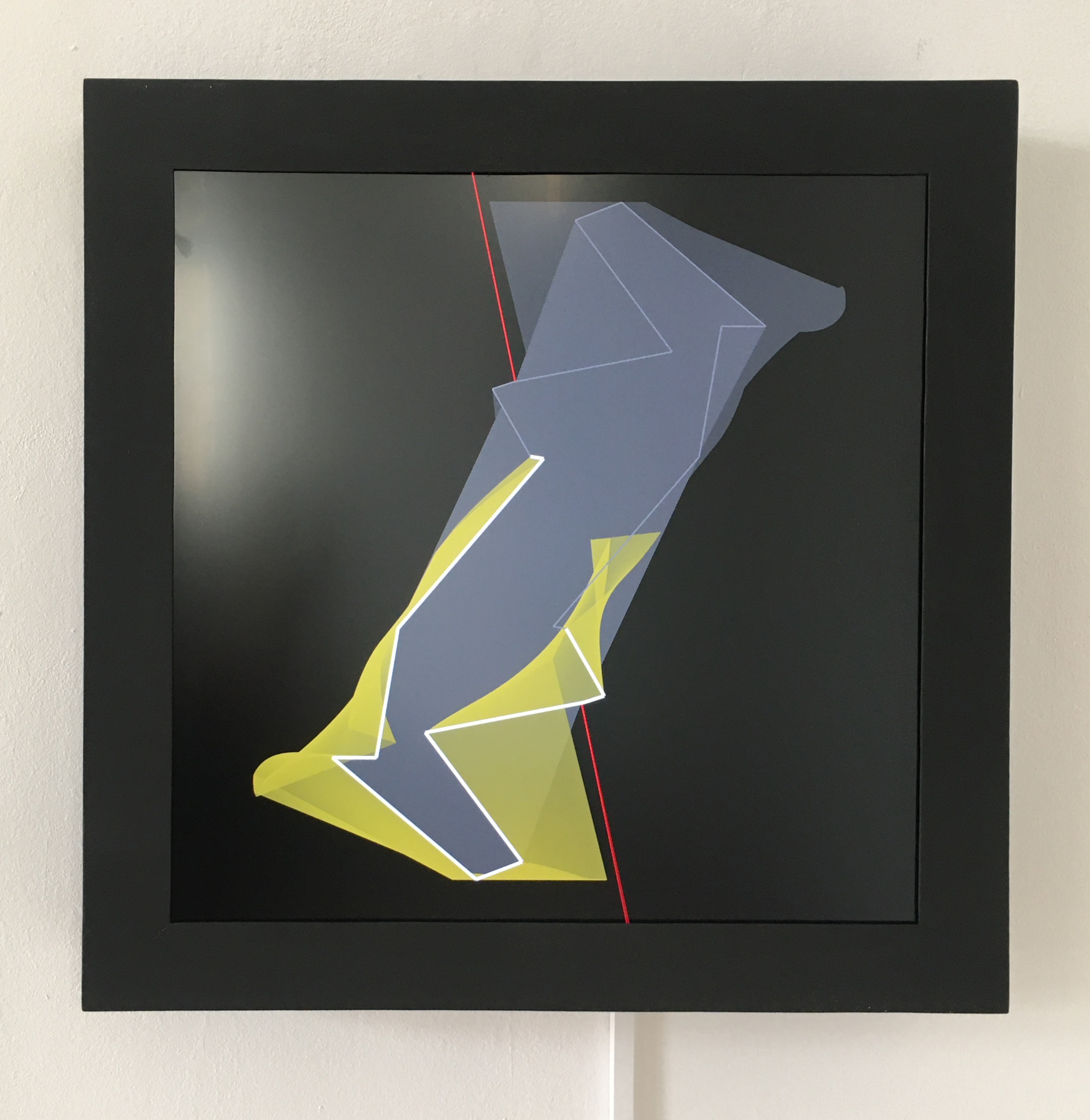 P3020_B Liquid symmetry, œuvre de Manfred Mohr — Galerie Charlot