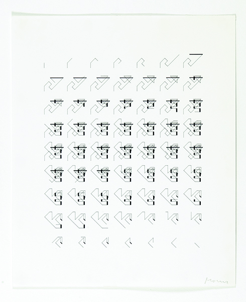 P-026-F_1-RI970_, œuvre de Manfred Mohr — Galerie Charlot