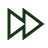 Black fast forward icon with two right-pointing triangles.