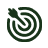 A dark green target with an arrow centered in the bullseye.