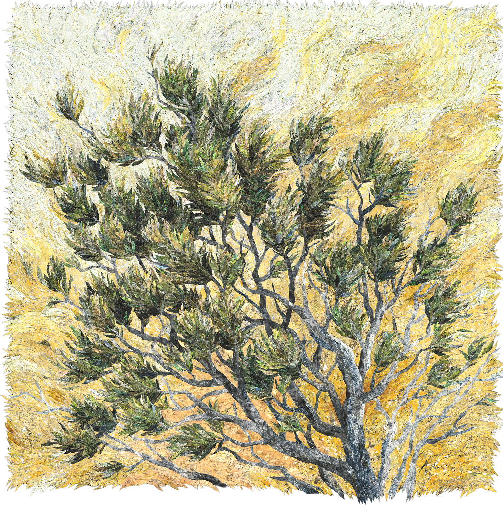 The Protea Bush (2024) Photomontage of hand-cut giclée photographic prints 80 x 80cm
