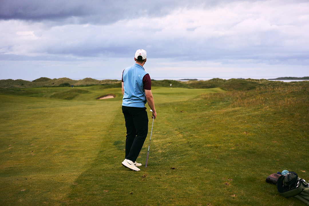 Angus Edward Taglio on the course