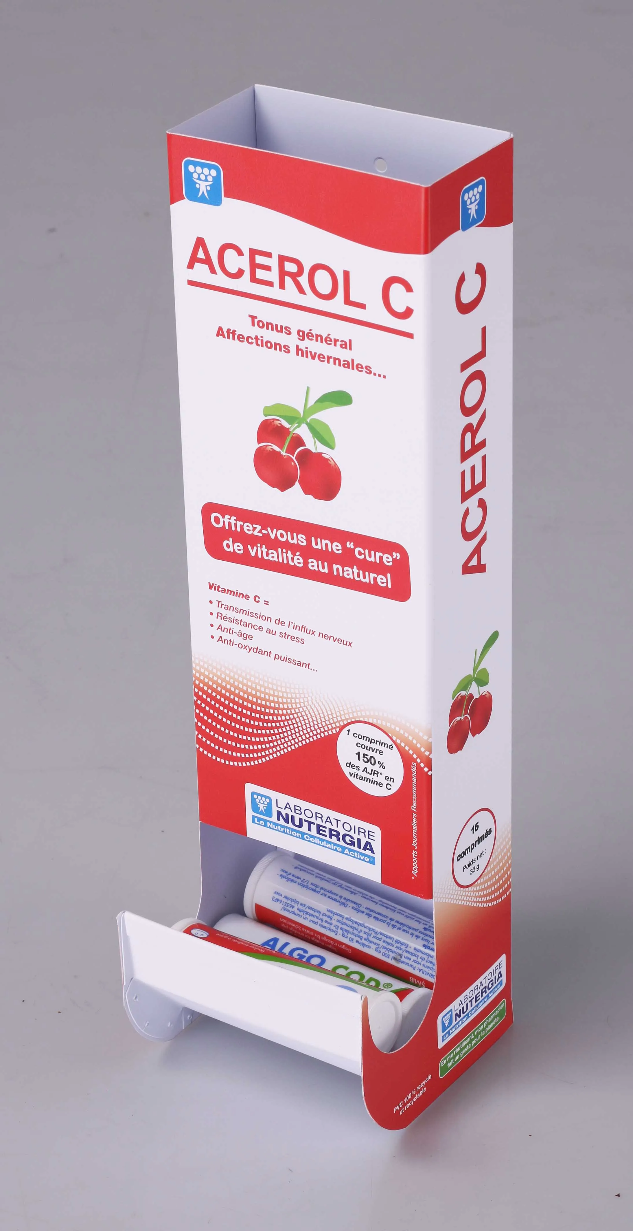 Nutergia dispenser display