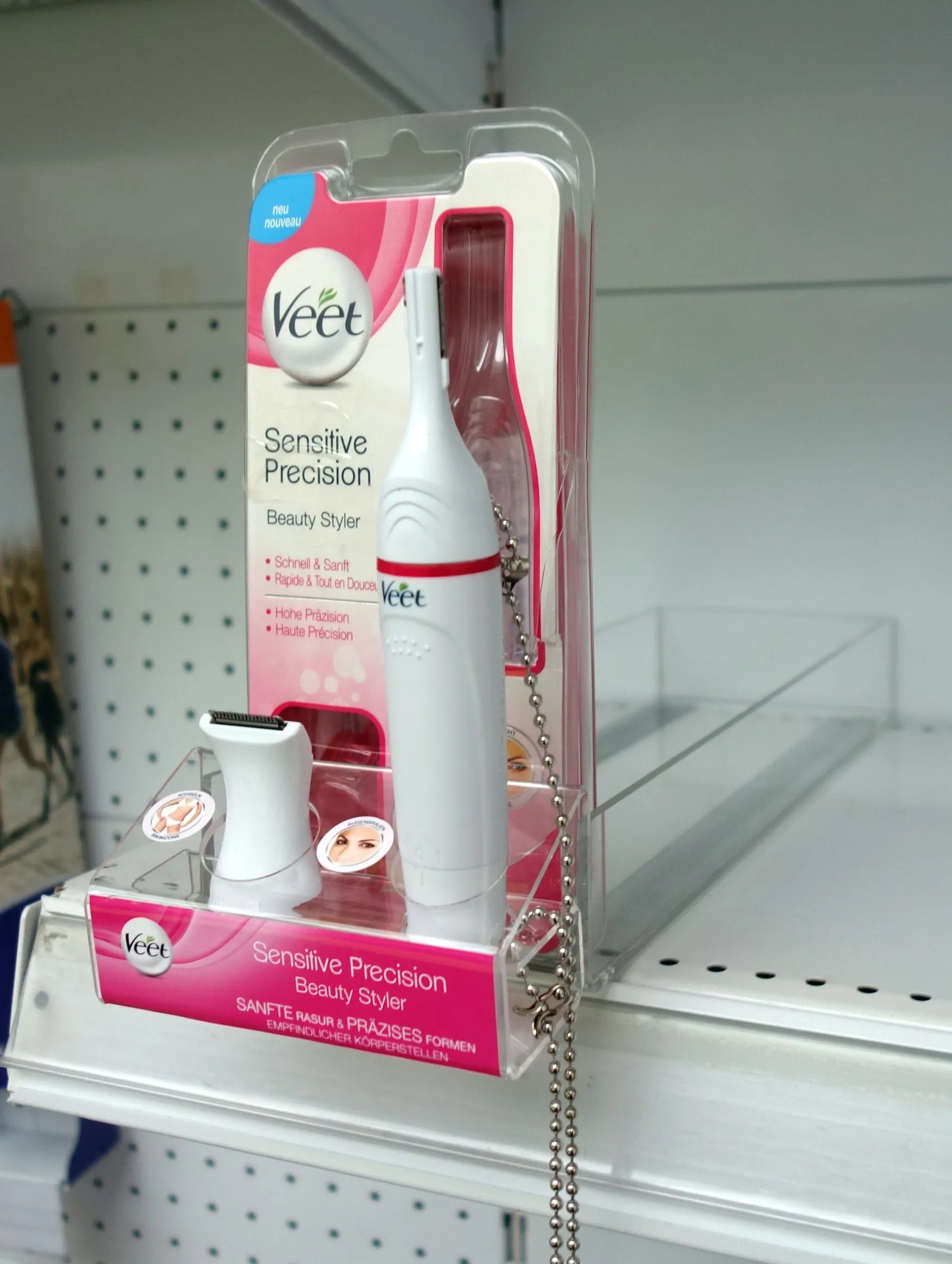 Veet trimmer tester holder display