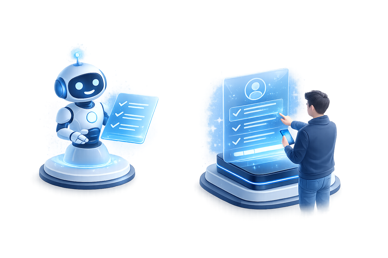 Illustration for the article "Agents replaced our implementation team"