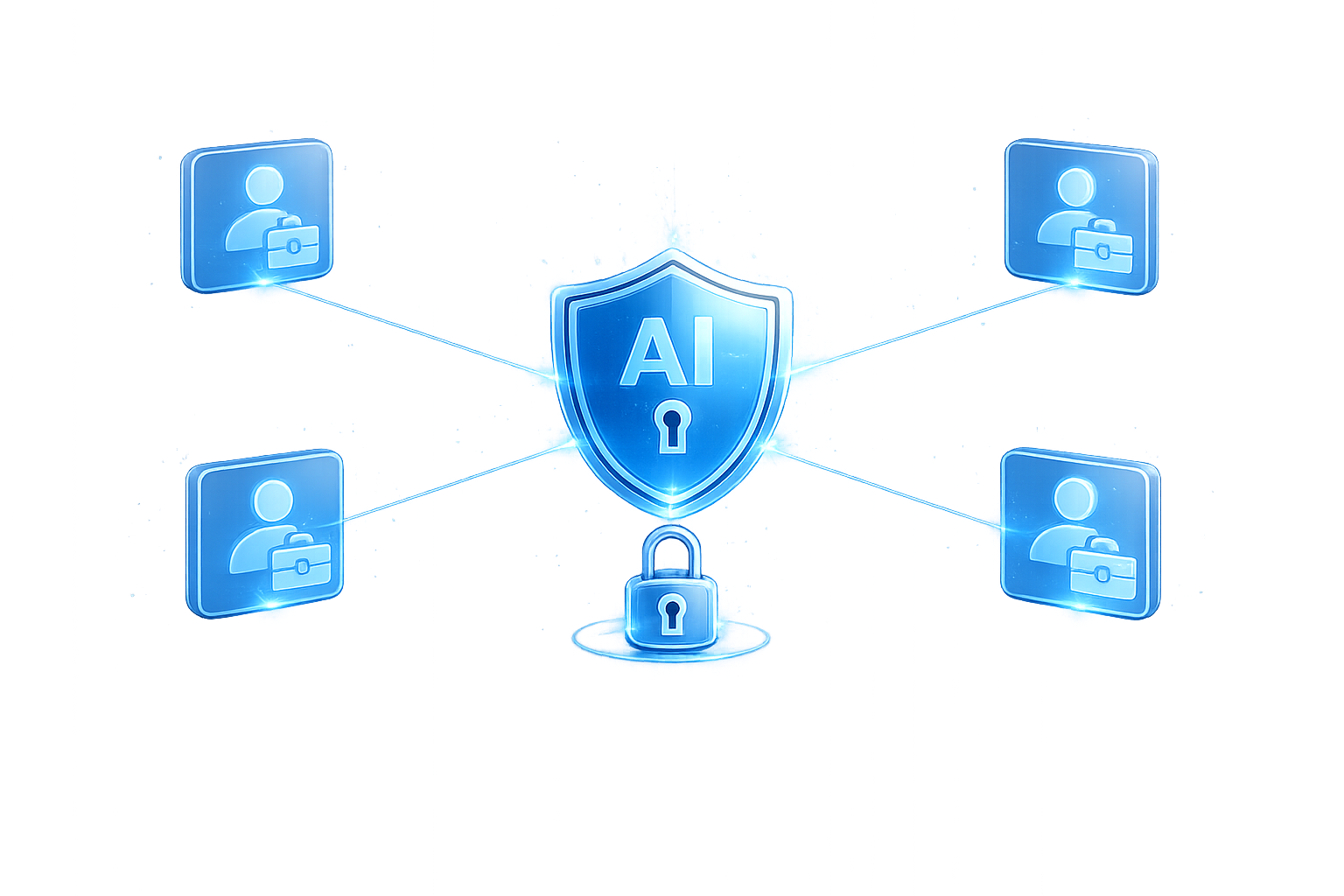 Illustration for the article "Permission-scoped AI: the boring version"