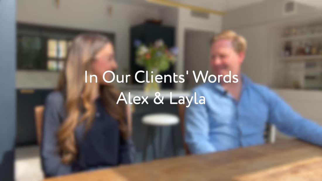 Alex and Layla in their renovated terraced house in Islington