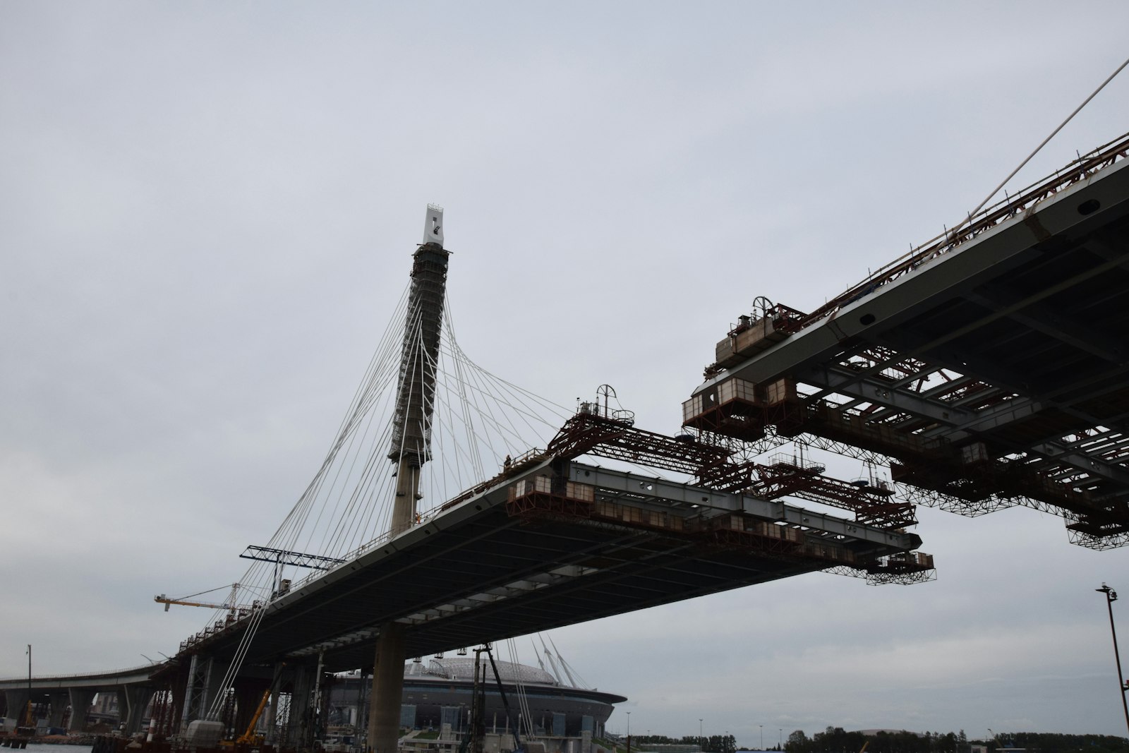 Low-angle view of a bridge under construction | Westside Construction Group