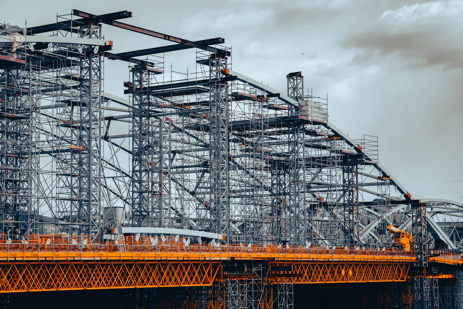 Steel structure on a bridge deck | Westside Construction Group