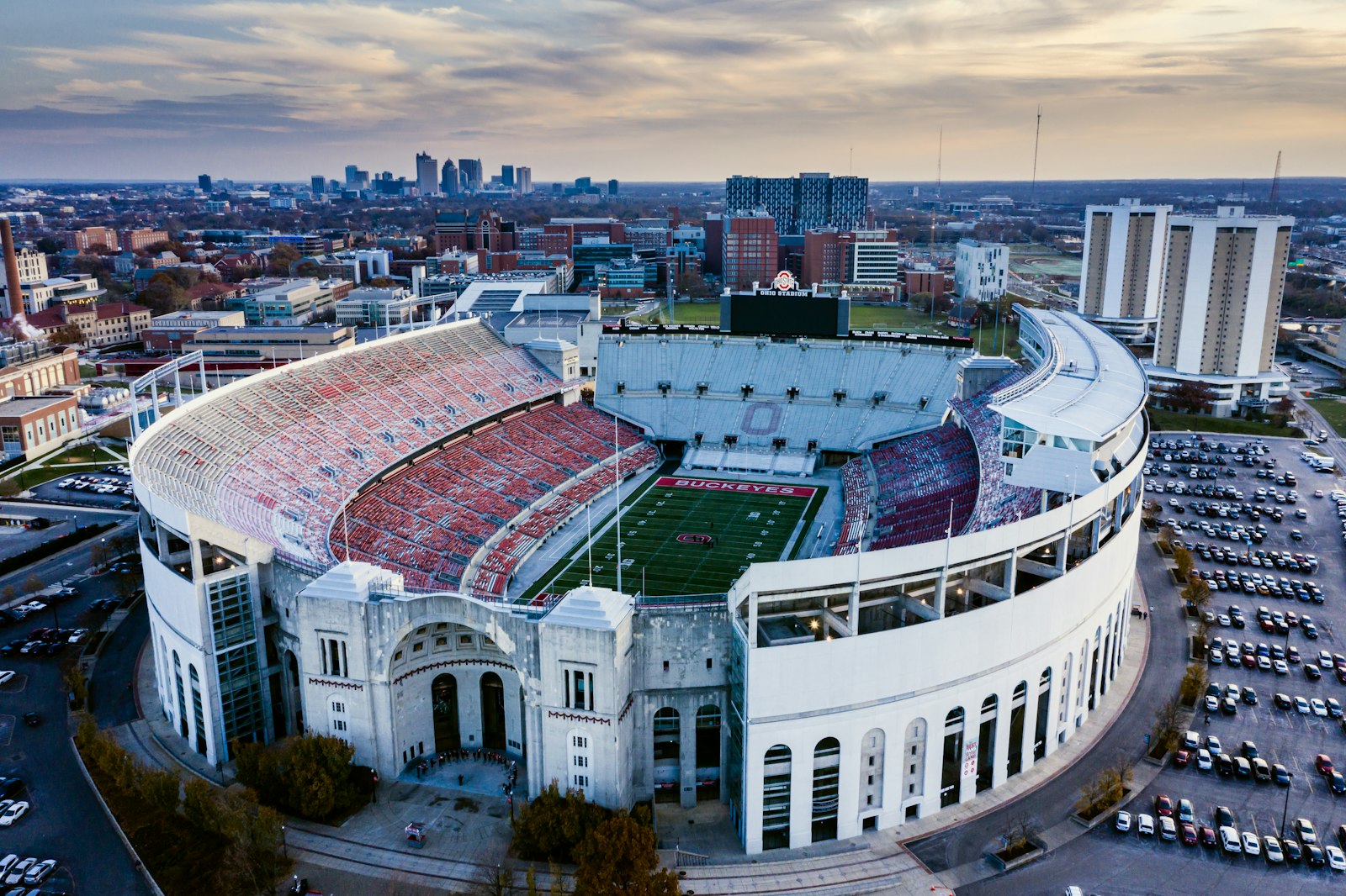 Aerial view of a stadium | Westside Construction Group