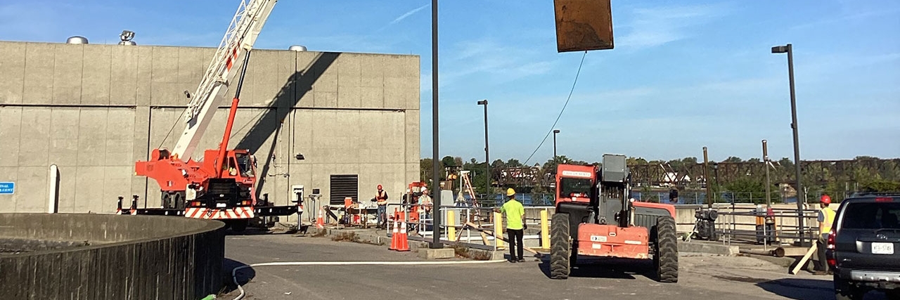 Bird Island Wastewater Treatment Facility upgrade work in Buffalo