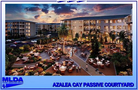 Rendering of a courtyard at the Azalea Cay apartment community in St. Petersburg, Florida | Westside Construction Group