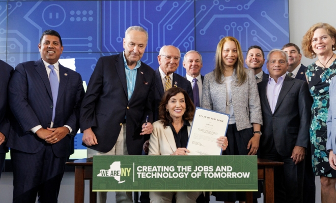 Governor Hochul at the Green CHIPS legislation signing in New York | Westside Construction Group