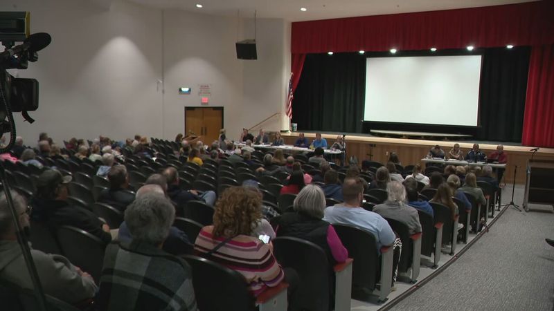 Residents attend a village meeting on the proposed Copperfield housing development in Honeoye Falls, New York | Westside Construction Group