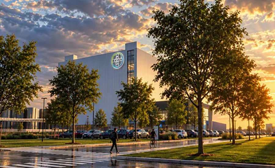 Rendering of Bayer's planned pharmaceutical manufacturing campus in New Albany, Ohio | Westside Construction Group
