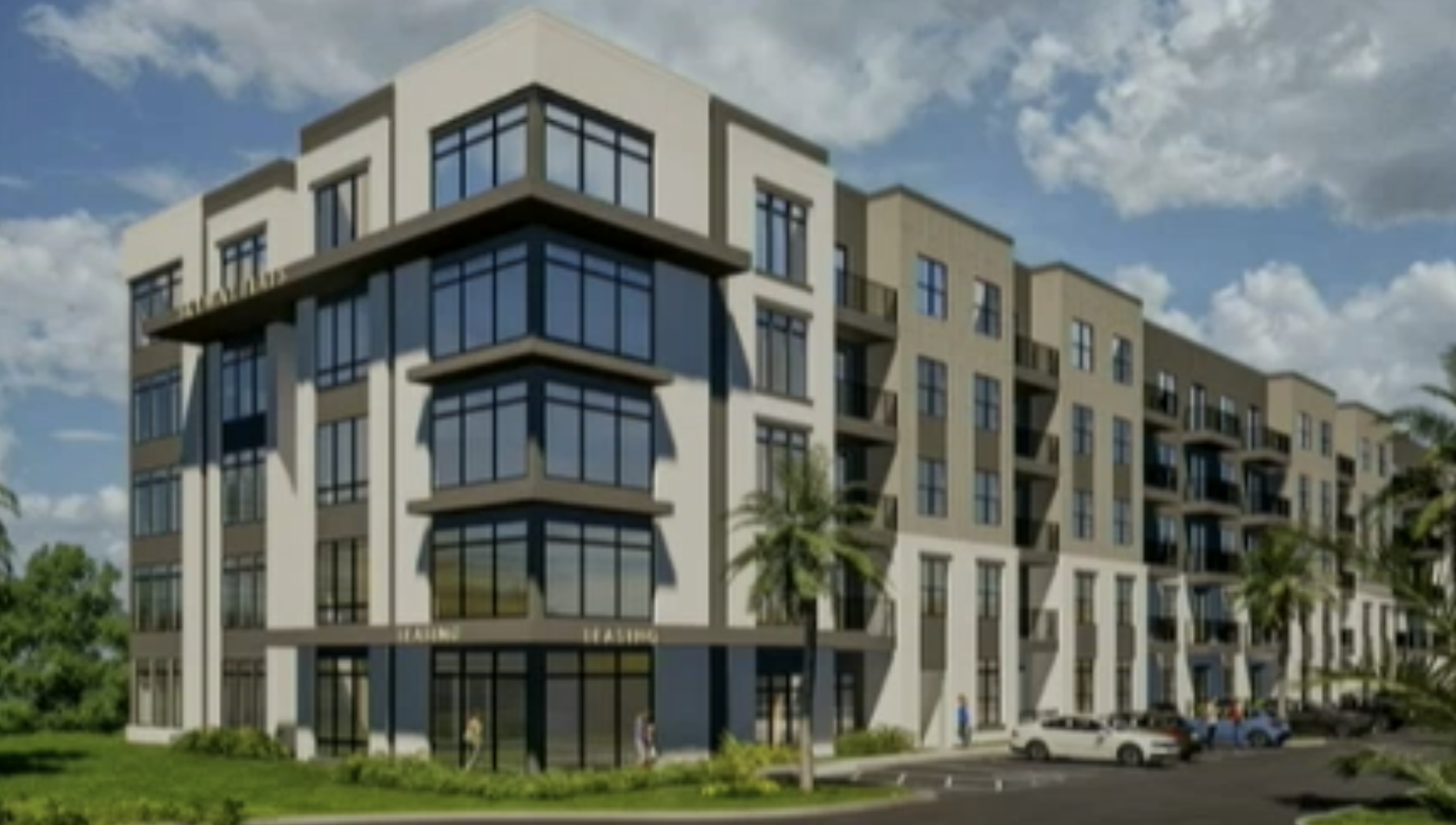 Rendering of the Southline apartments, one of six affordable housing projects funded in St. Petersburg, Florida | Westside Construction Group