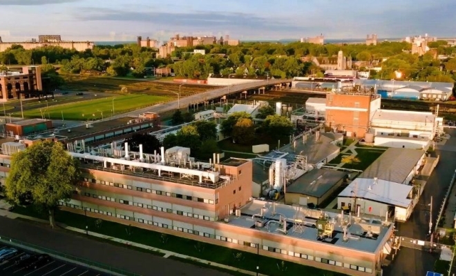 Aerial view of the Solstice Advanced Materials research and development facility in Buffalo, New York | Westside Construction Group