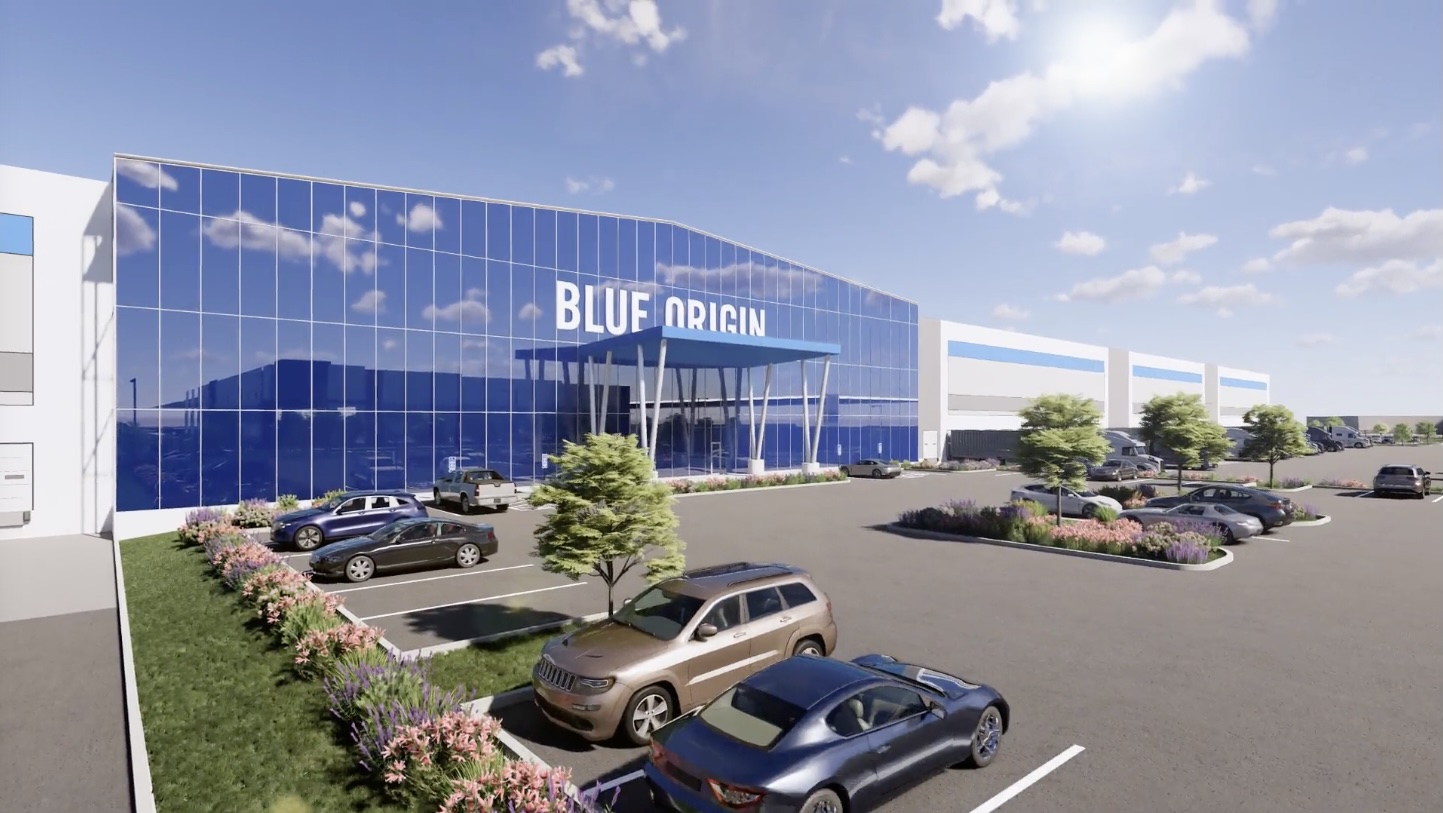 Blue Origin announcement image for its Constellation Park manufacturing campus in Hutto, Texas | Westside Construction Group