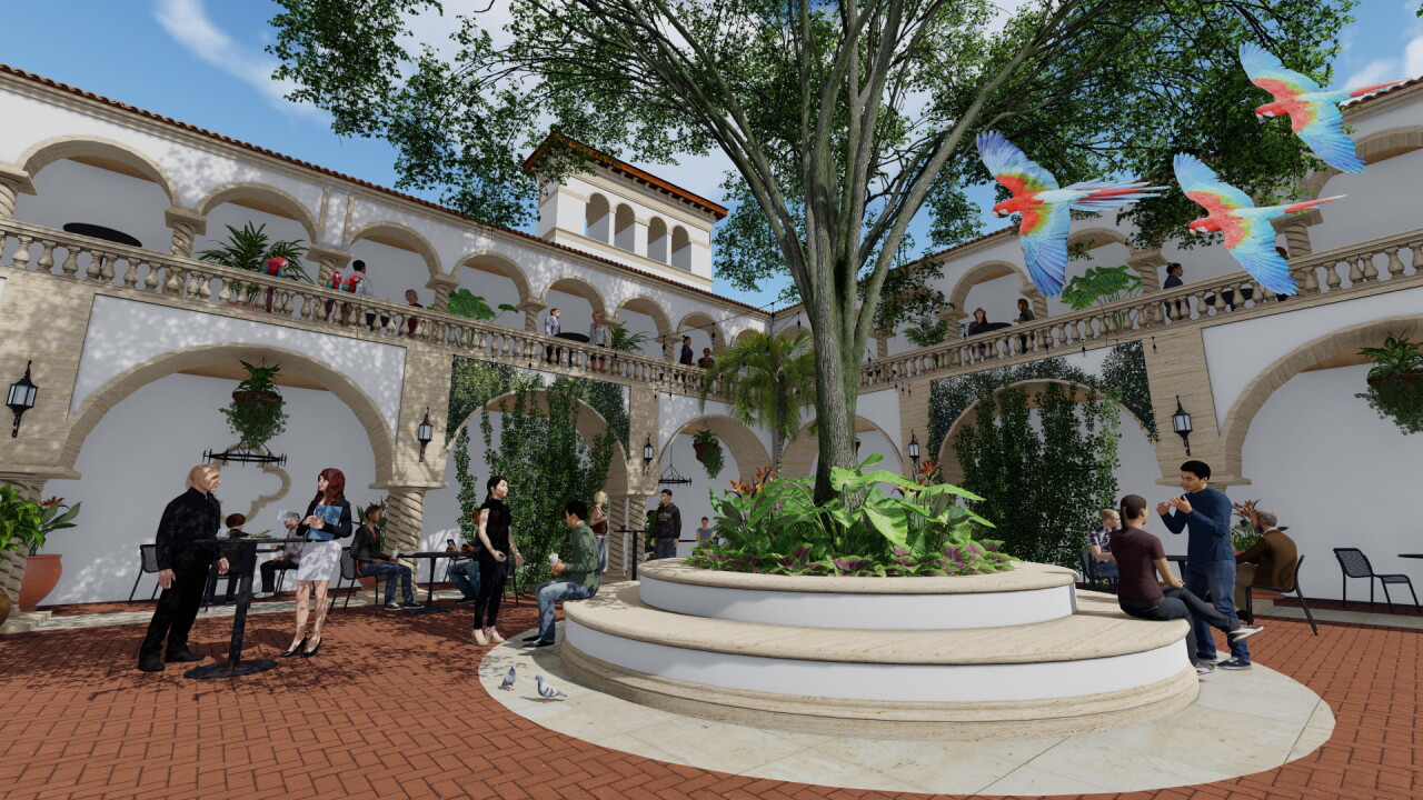 ZooTampa rendering of a planned event courtyard in the proposed South America section at Lowry Park in Tampa | Westside Construction Group