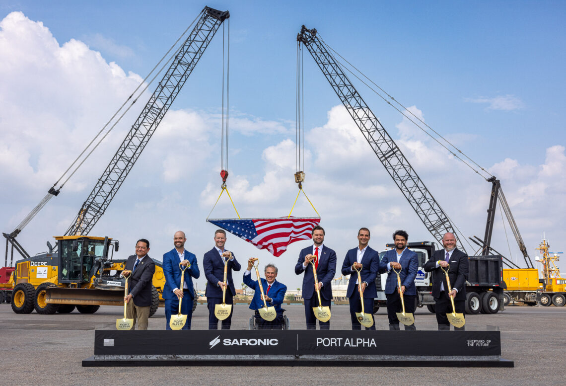 Ceremonial groundbreaking at Saronic's Port Alpha shipyard in Brownsville, Texas | Westside Construction Group