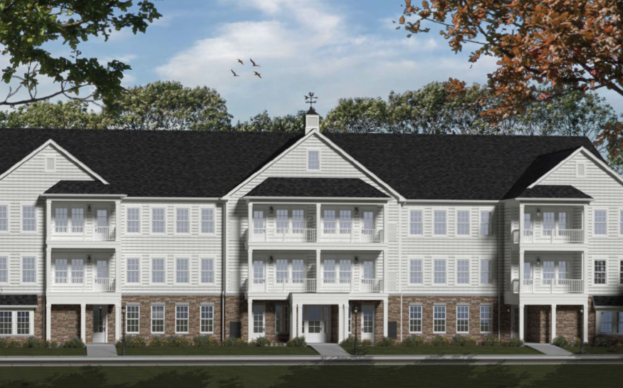 Rendering of a three-story senior apartment building proposed for West Henrietta Road in Henrietta, New York | Westside Construction Group