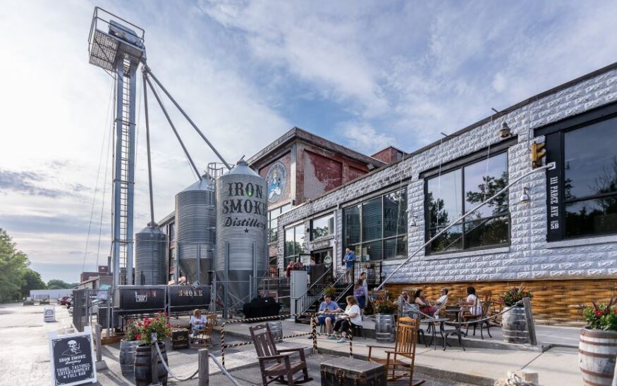 Exterior of Iron Smoke Distillery in the former American Can Co. complex on Parce Avenue in Fairport, New York | Westside Construction Group