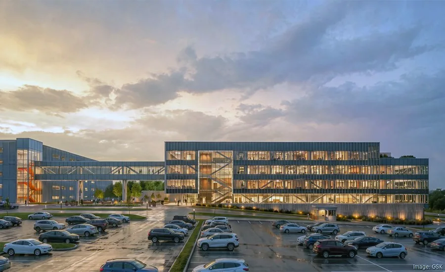 Rendering of the GSK biopharmaceutical manufacturing campus in Upper Merion Township, Pennsylvania | Westside Construction Group