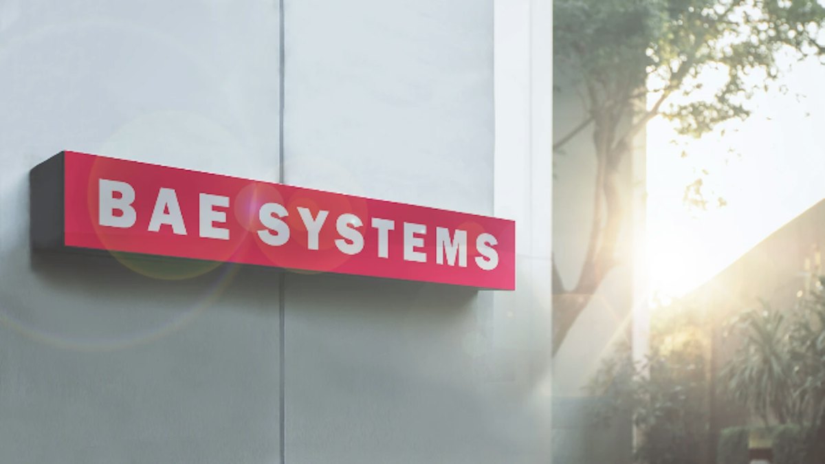 BAE Systems exterior building sign on a modern facade | Westside Construction Group