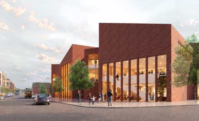 Image of the planned Buffalo Urban League headquarters on Jefferson Avenue from the governor's announcement | Westside Construction Group