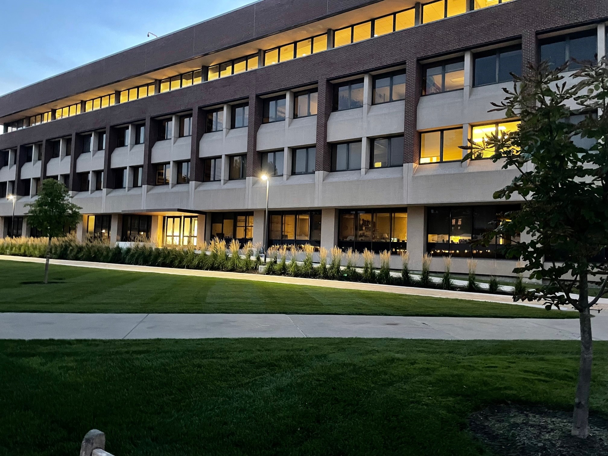 Eleven residences pool deck at dusk