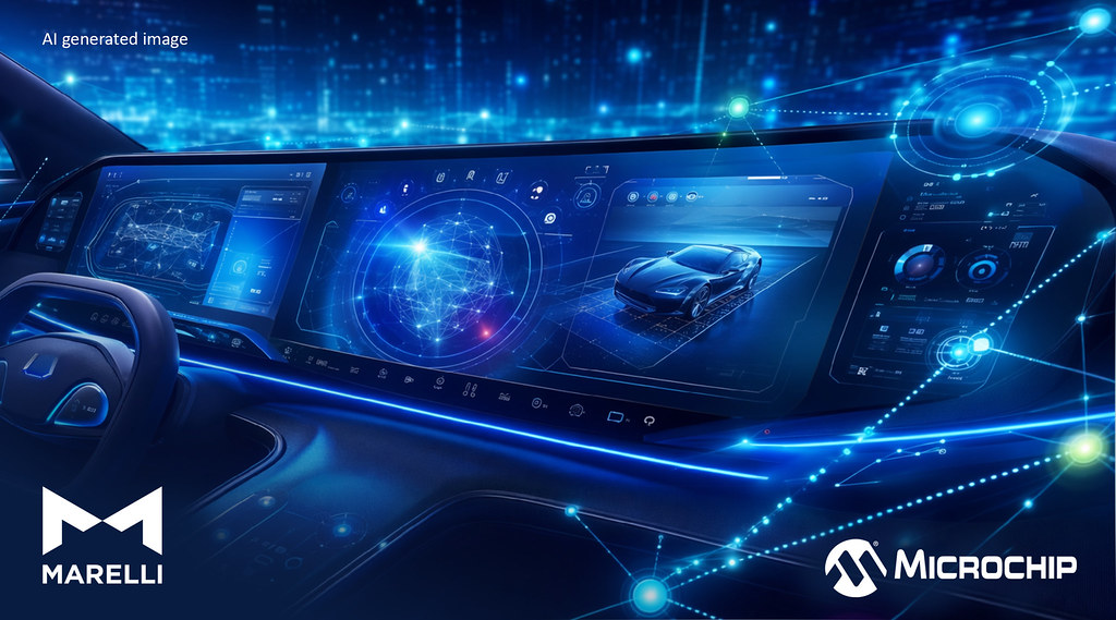 Microchip Technology press image accompanying its automotive display connectivity announcement