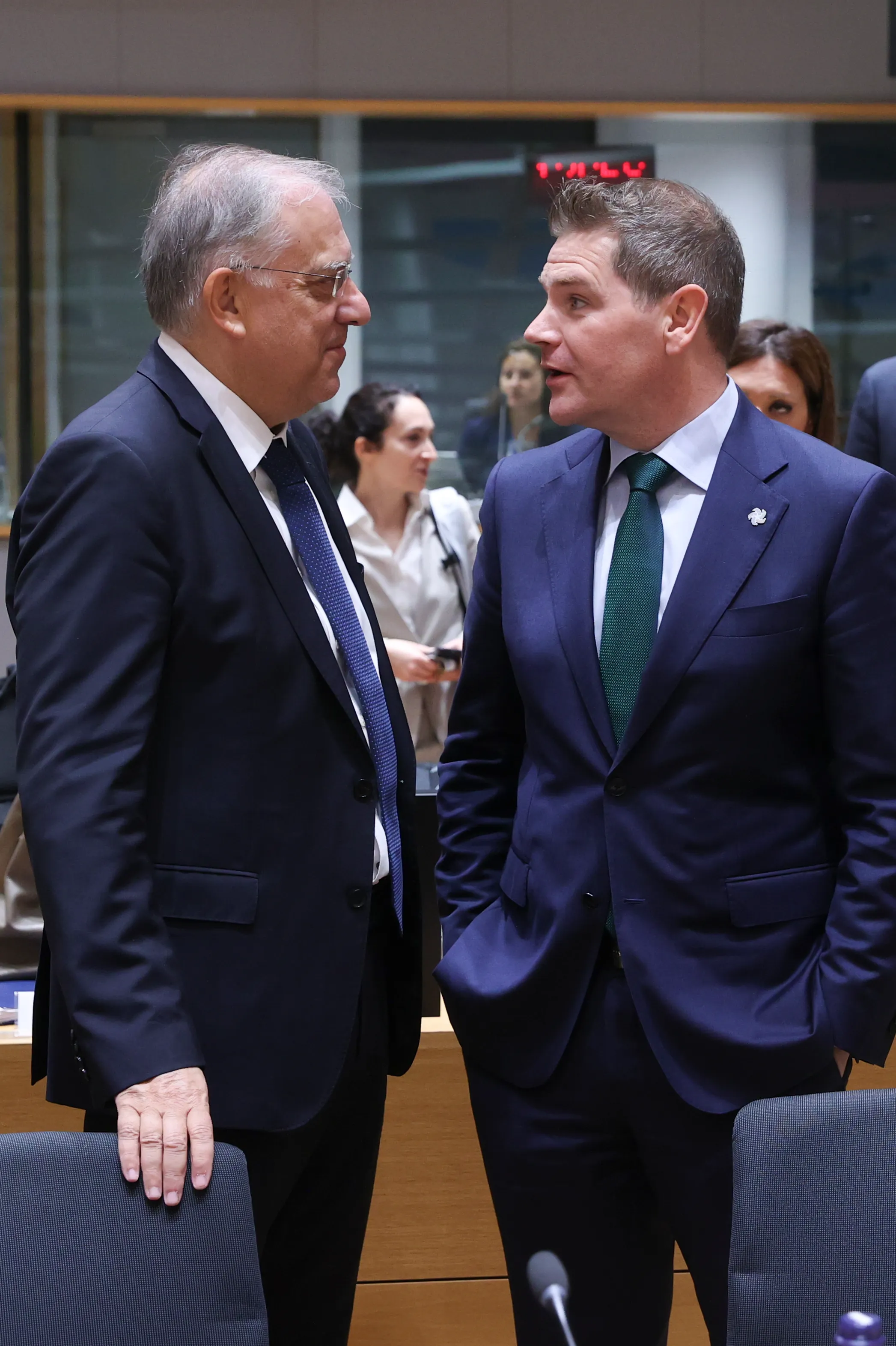 Peter Burke and Panagiotis Theodorikakos at the EU Competitiveness Council meeting on 24 September 2026
